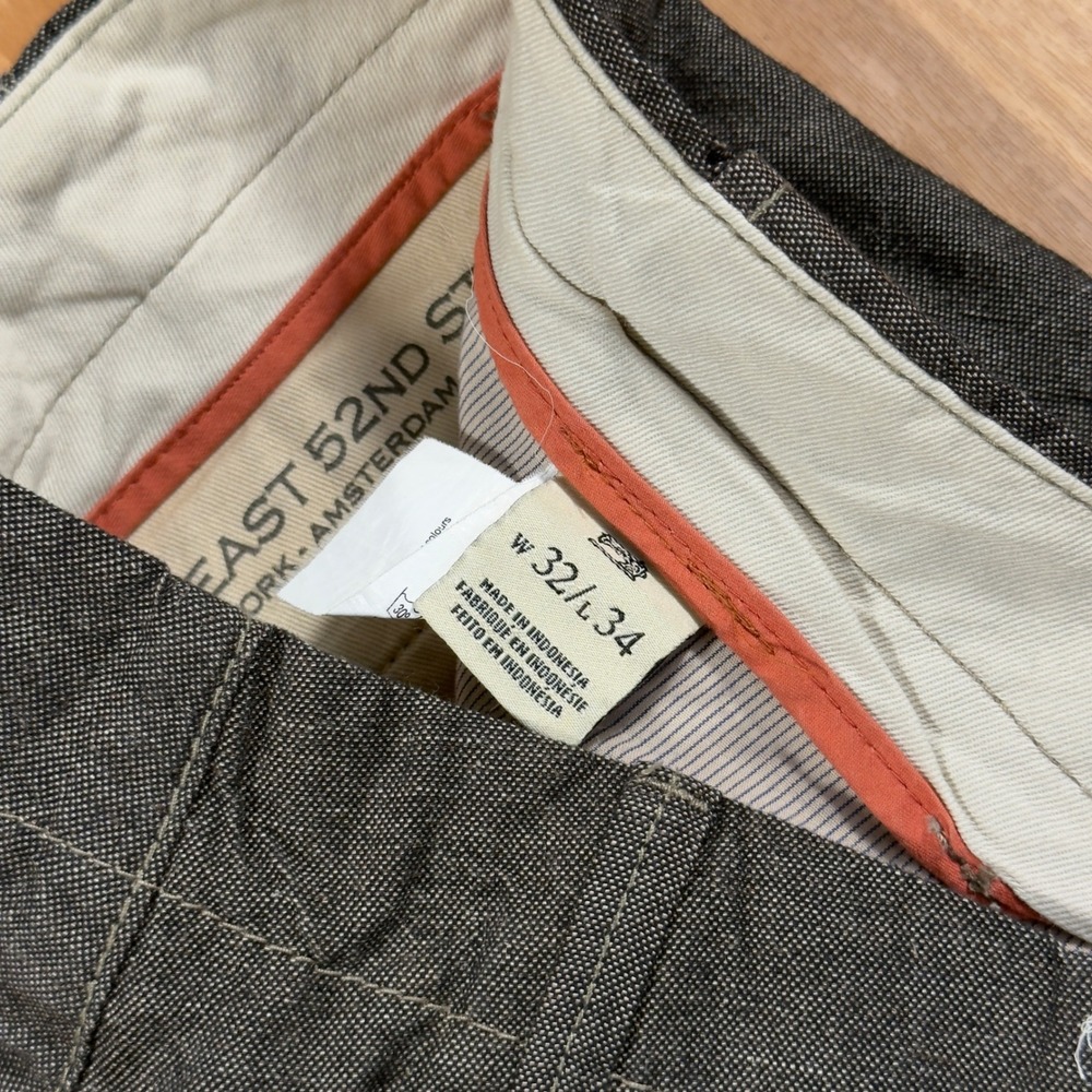 Scotch & Soda Lewis Slim Fit Trousers Mens 32x34 Charcoal Grey Textured Pants - Picture 7 of 13